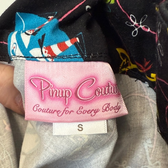 Pinup Couture Alice in Wonderland Patterned Midi Skirt - Picture 2 of 6